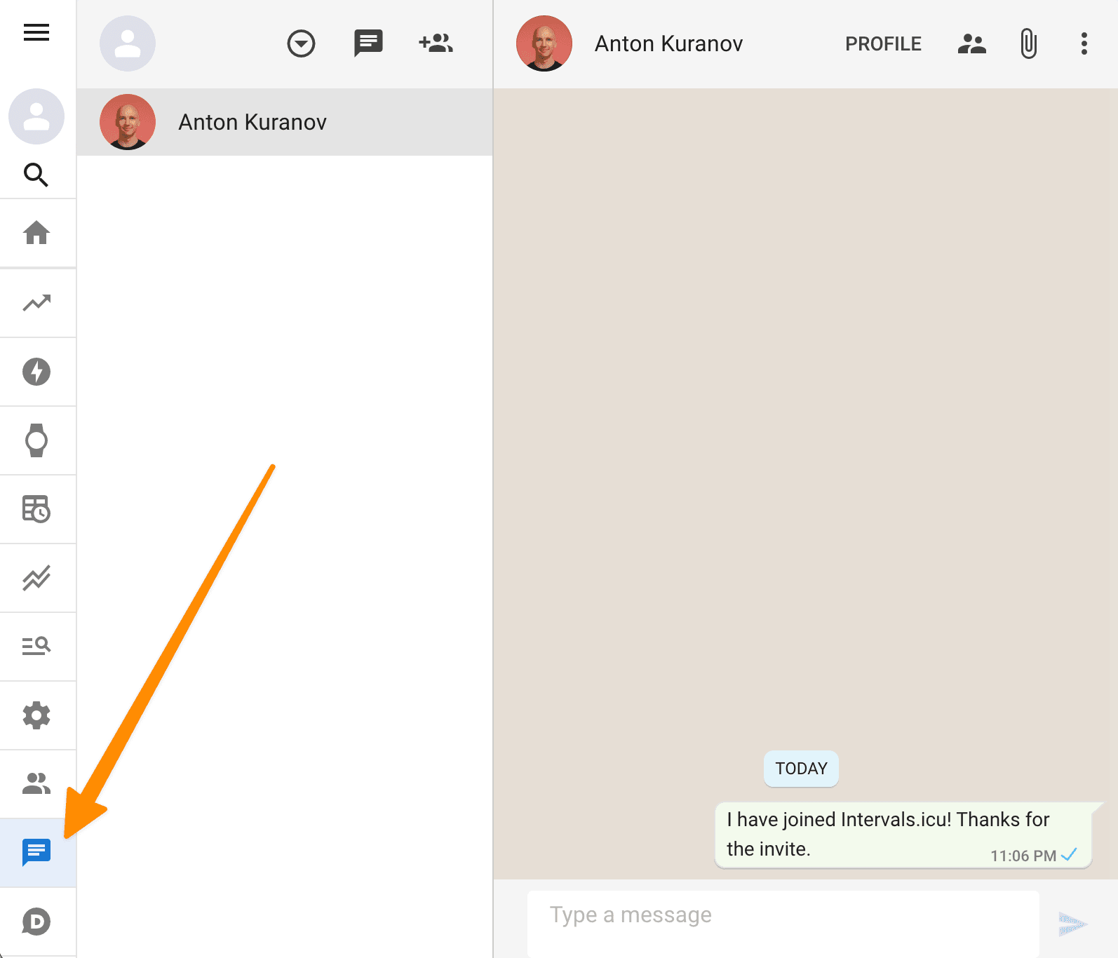 Чат с тренером